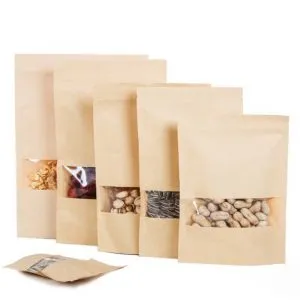 kraft paper sachet with windows