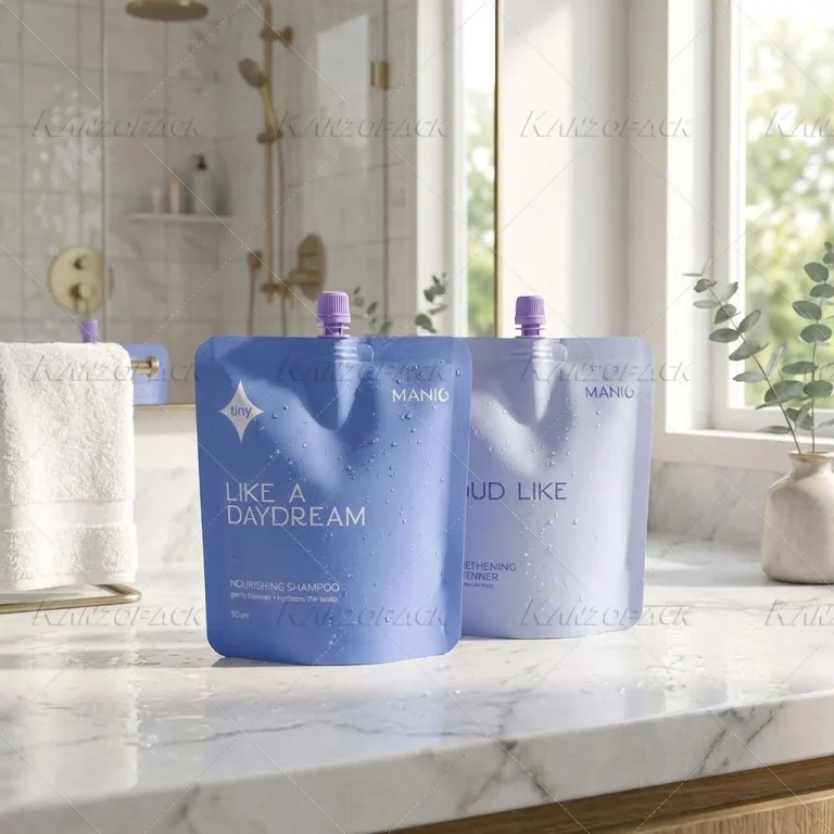 シャンプーとコンディショナー用の小型spout pouch